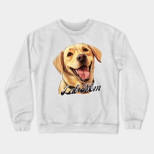 Yellow Lab Mom T-Shirt - Dog Lover Gift, Pet Parent Apparel Crewneck Sweatshirt